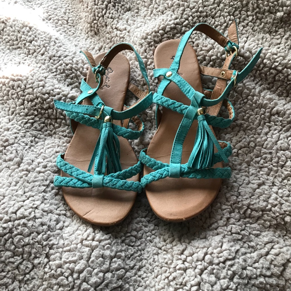 Turquoise sandals